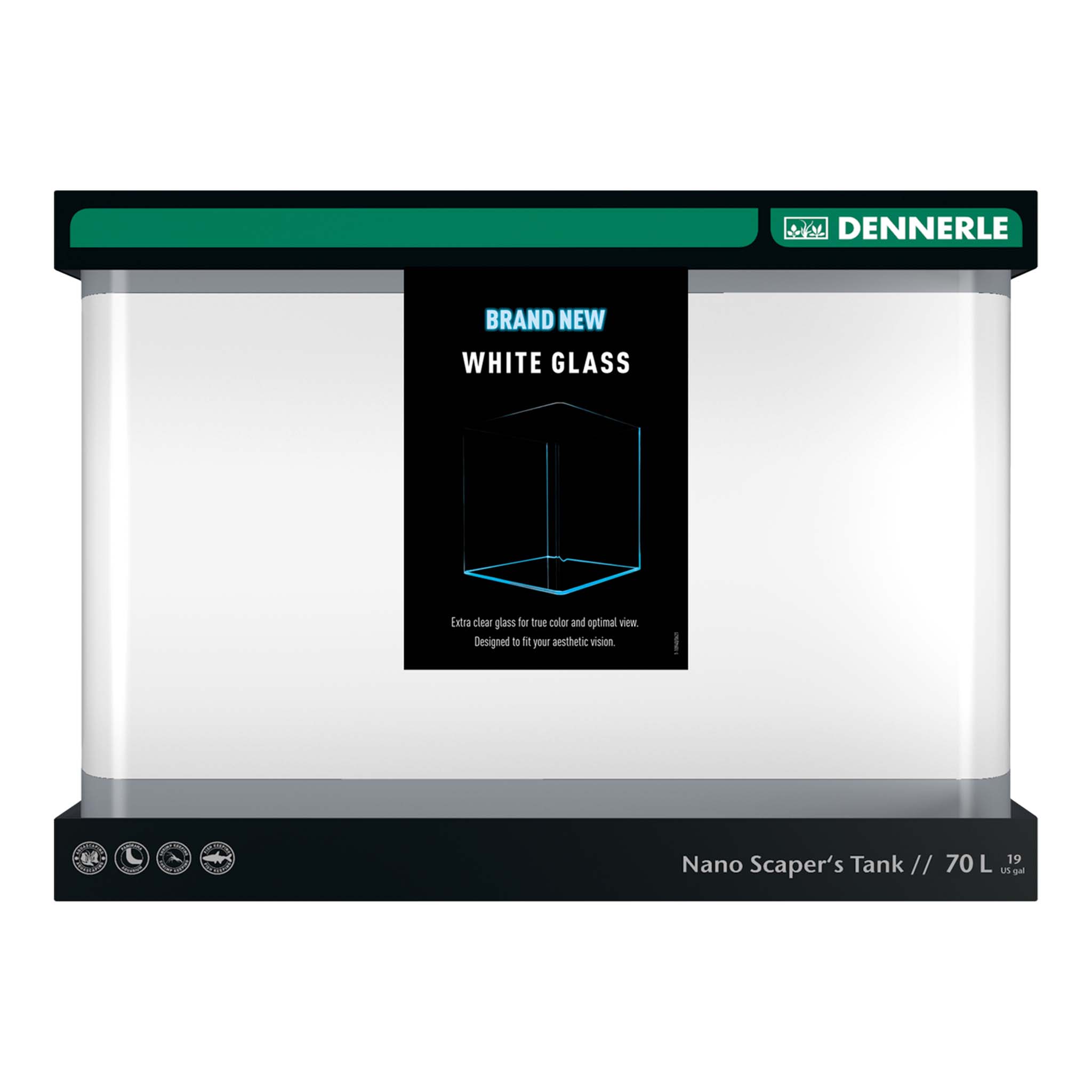 Dennerle Nano Tank White Glass 70L - Watermarque