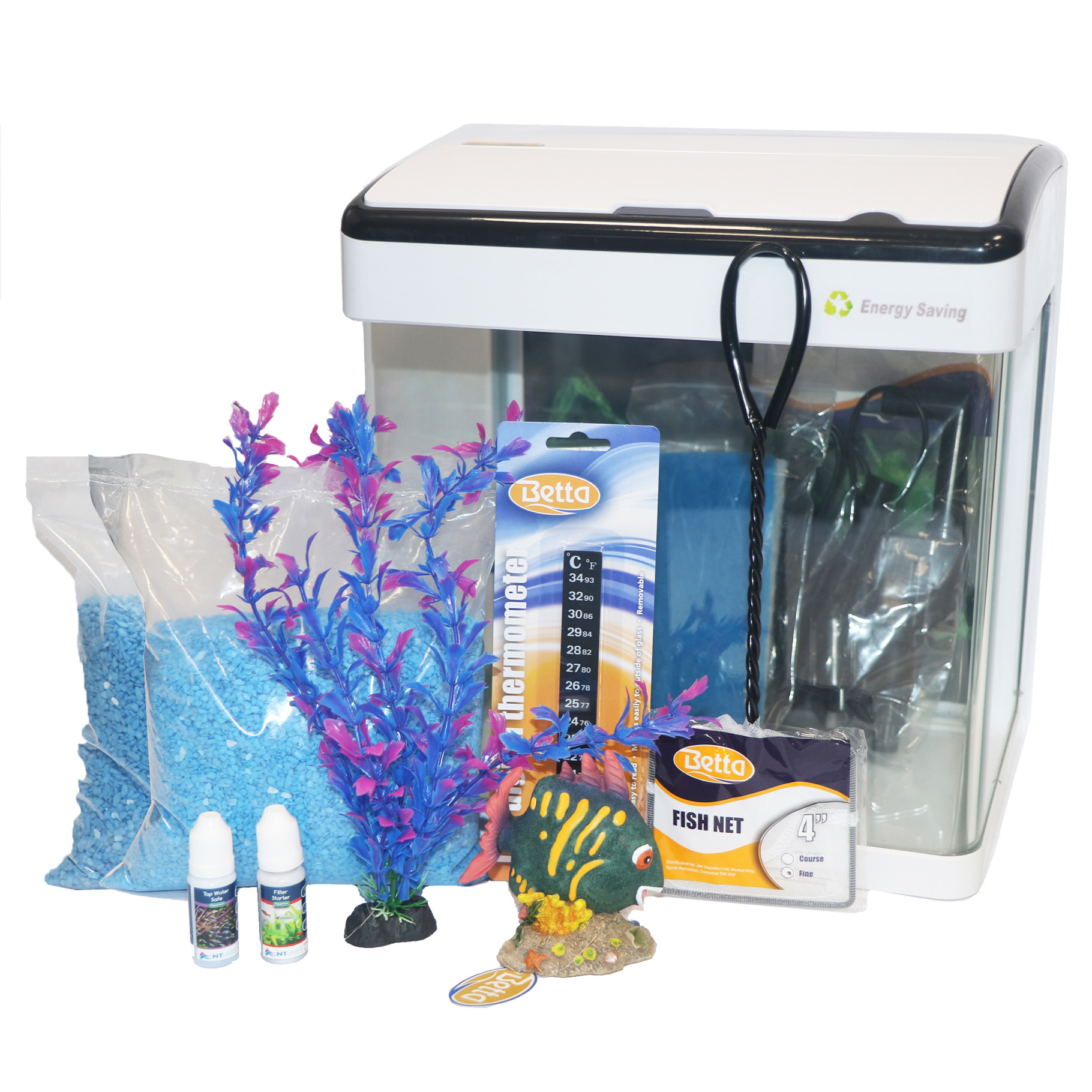 Betta H7 47L Aquarium Starter Kit-White w/Blk edge - Swift Aquatics